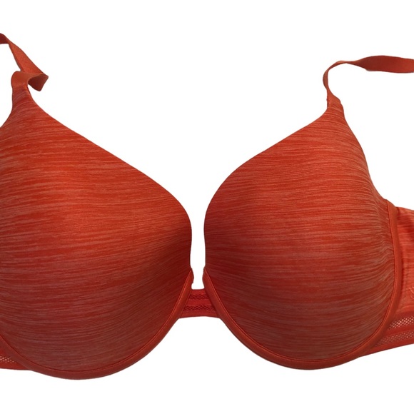 Victorias Secret Underwire Uplift Semi Demi Bra 36DD (E) in Pretty Orange Color - Picture 3 of 7